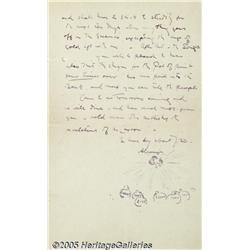 James McNeill Whistler Letter With an Original Dr