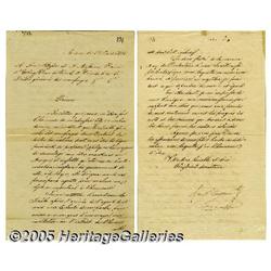 Anastasio Bustamante Manuscript Letter Signed as 