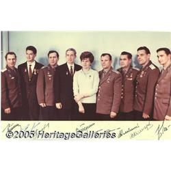 Terrific Russian Cosmonauts Photo Signed by All R