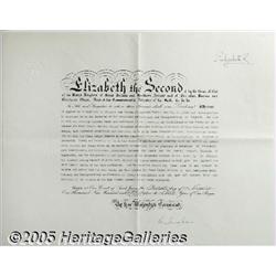 Elizabeth I Signed Document as Queen of England P