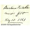 Image 2 : Heroine Barbara Frietschie Document Signed in 186