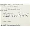 Image 3 : John Wayne Typed letter signed, "Duke or 'Rooster