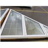 Image 2 : 2 LARGE TRIANGLE WINDOWS ( EACH APPROX 9' X 8' ) *SOME GLASS MISSING*