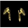Image 2 : 0.58 ctw Blue Sapphire and Diamond Shirt Studs - 14KT Yellow Gold