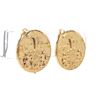 Image 2 : Chanel Gold Textured Medallion Clip On Disc Earrings