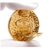Image 6 : Chanel Gold Textured Medallion Clip On Disc Earrings