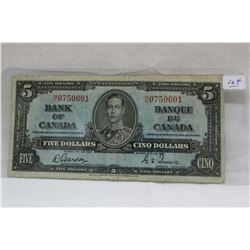 Canada Five Dollar Bill (1)