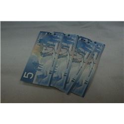 Canada Five Dollar Bills (4)