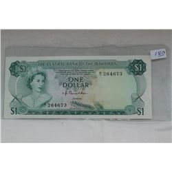 Bahamas One Dollar Bill