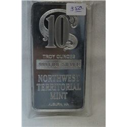 Silver Bar - Ten Troy Ounces (no GST)