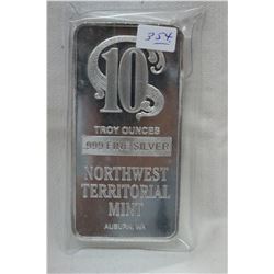 Silver Bar - Ten Troy Ounces (no GST)