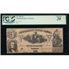 Image 1 : 1861 $5 Confederate States of America Note PCGS 20