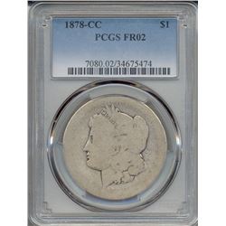 1878-CC $1 Morgan Silver Dollar Coin PCGS FR02