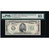 Image 1 : 1934D $5 Kansas City Federal Reserve Note PMG 65EPQ