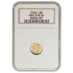 1873 $1 Princess Head Type III Gold Coin NGC MS63