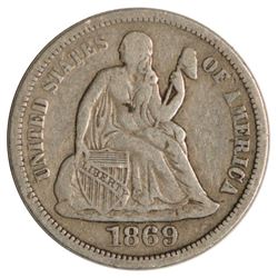 1869-S Seated Liberty Dime Coin