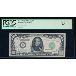 1934A $1000 Philadelphia Federal Reserve Note PCGS 65