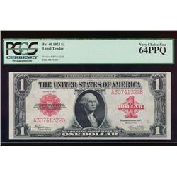 1923 $1 Legal Tender Note PCGS 64PPQ