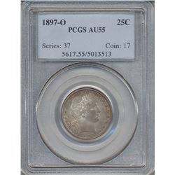 1897-O Barber Quarter Coin PCGS AU55