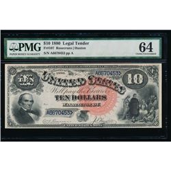 1880 $10 Jackass Legal Tender Note PMG 64