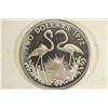 Image 1 : 1972 BAHAMAS $2 SILVER PROOF .8862 OZ. ASW