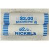 Image 1 : 2-$2 ROLLS OF 2011-P & D JEFFERSON NICKELS BU