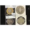 Image 1 : 4 ASSORTED CANADA TRADE DOLLARS BRILLIANT UNC