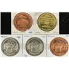 Image 1 : 5 ASSORTED CANADA TRADE DOLLARS BRILLIANT UNC