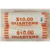 Image 1 : 2-$10 ROLLS OF 2010-P & D HOT SPRINGS N.P QUARTERS
