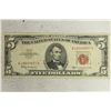 Image 1 : 1963 $5 US RED SEAL NOTE