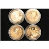 Image 1 : 4-ASSORTED 1 3/4" SOLID BRONZE PROOF MEDALS