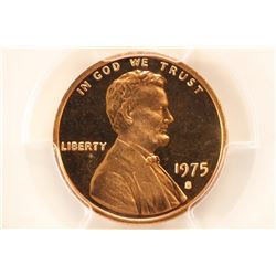 1975-S LINCOLN CENT PCGS PR69RD DCAM