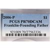 Image 3 : 2006-P FRANKLIN "FOUNDING FATHER" SILVER DOLLAR