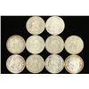 Image 2 : 10 ASSORTED MEXICO 1959-1967 .100 SILVER PESOS