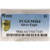 Image 3 : 1995 AMERICAN SILVER EAGLE PCGS MS64 PURPLE