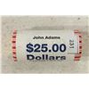 Image 1 : $25 ROLL OF 2007 JOHN ADAMS PRESIDENTIAL DOLLARS