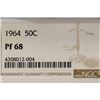 Image 3 : 1964 90% SILVER KENNEDY HALF DOLLAR NGC PF68