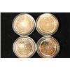 Image 2 : 4 ASSORTED 1 3/4" SOLID BRONZE PROOF MEDALS