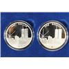 Image 2 : 2-SILVER MEDALLIONS PROOF MINTED WITH WORLD