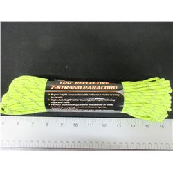 New 100 feet of 550lb Reflective Paracord 7 strand / Excellent for Tents /