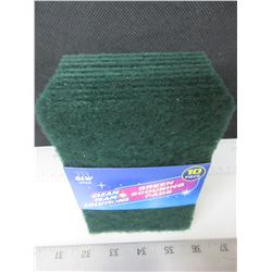 New 10 piece Green Scouring Pads / Great for Grill Cleaning