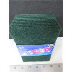 New 10 piece Green Scouring Pads / Great for Grill Cleaning