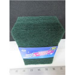 New 10 piece Green Scouring Pads / Great for Grill Cleaning