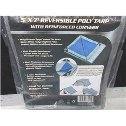 New 5 x 7ft Poly TARP / perfect for small loads/ firewood and more
