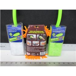 2 New Spic & Span 360 deg Dusters & Microfiber Chenille Sponge