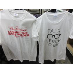 2 New White T-Shirts size Medium