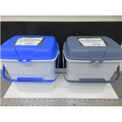 2 New 2 Gallon Pet Food Containers / keeps food fresh / seals out pests