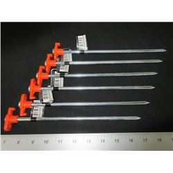 6 New TENT Stakes / Super Heavy Duty 1/4" thick x 10" must have for hard