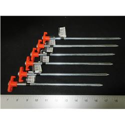 6 New TENT Stakes / Super Heavy Duty 1/4" thick x 10" must have for hard