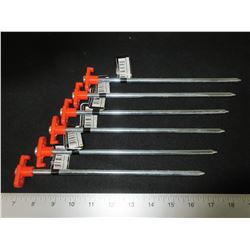 6 New TENT Stakes / Super Heavy Duty 1/4" thick x 10" must have for hard